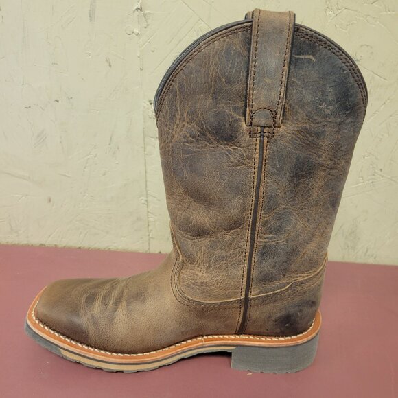 NEW Double H Trinity Maxflex Roper Buffalo leather women's work boots 9M 10M - Picture 1 of 5